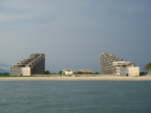 View of ARIA during construction